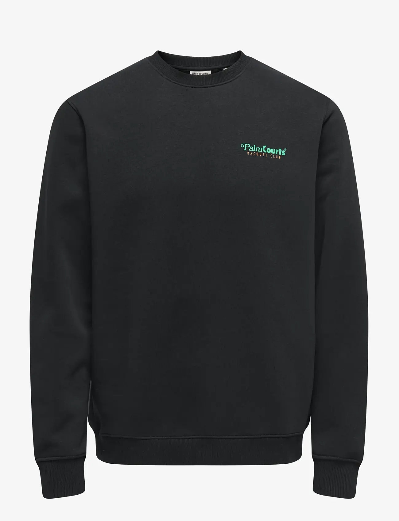 ONLY & SONS - ONSTEN REG LS CREW - kolleksjoner - jet black - 0
