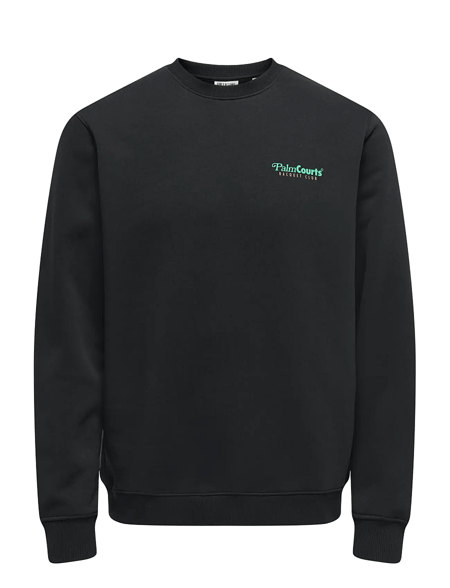 ONLY & SONS - ONSTEN REG LS CREW - kollektioner - jet black - 0