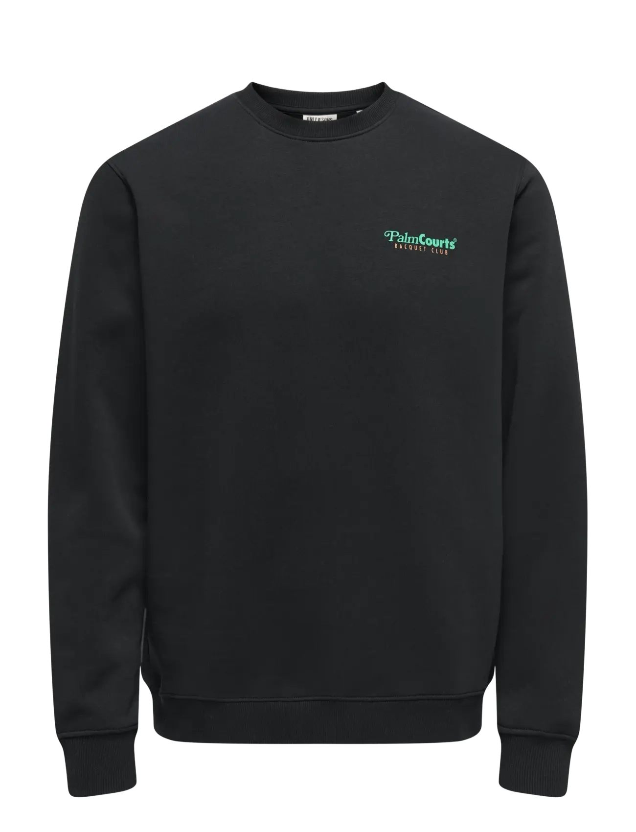 ONLY & SONS ONSTEN REG LS CREW - Sweatshirts - JET BLACK / black