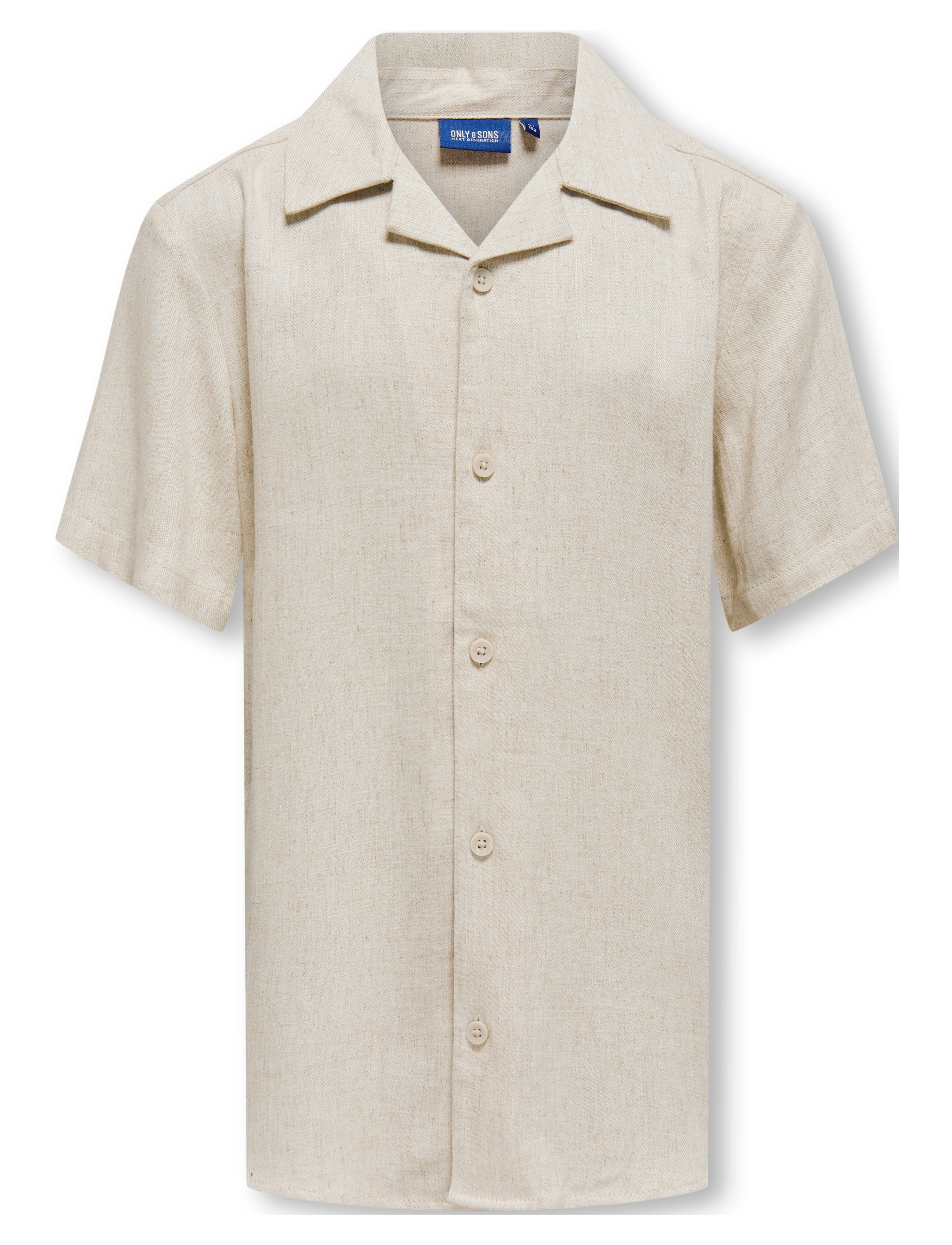 ONLY & SONS - OSJKARI SS SHIRT VISC LIN 0075 RESORT - kortærmede skjorter - oatmeal - 0