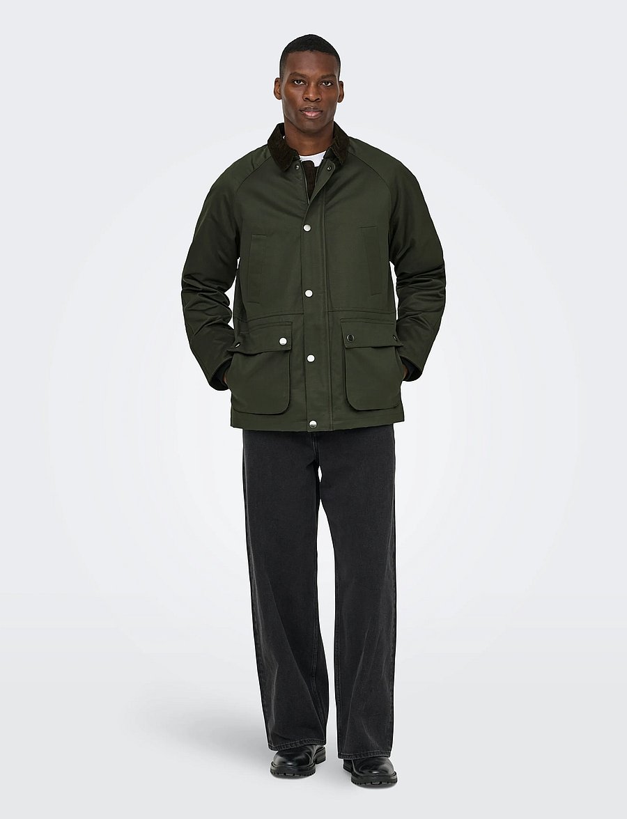 ONLY & SONS - ONSBOB WAXED JACKET OTW - herbstjacken - rosin - 0