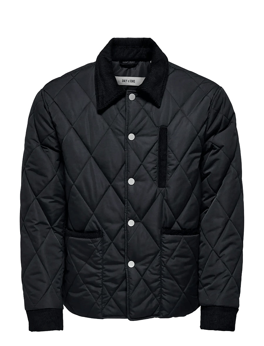 ONLY & SONS - ONSJOHNNY QUILT JACKET OTW - rudeninės striukės - black - 0