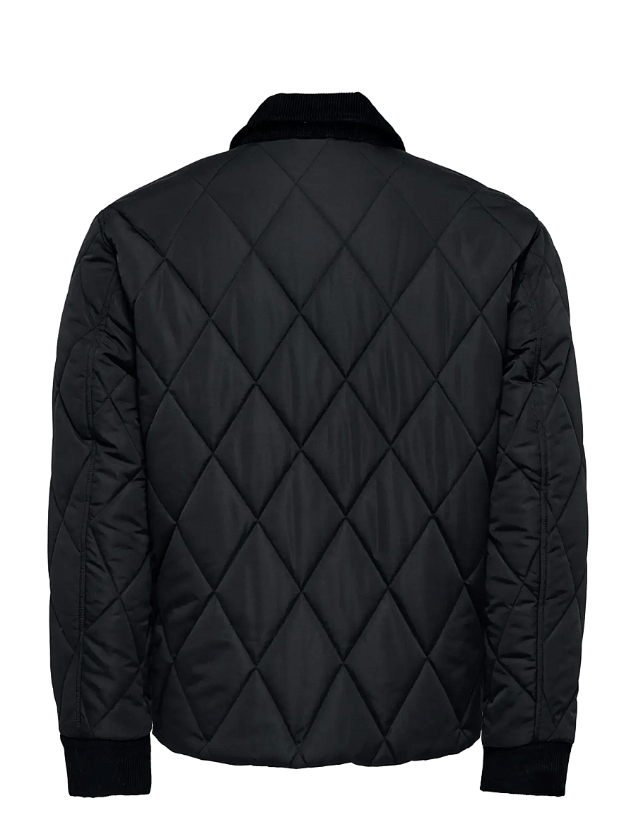 ONLY & SONS - ONSJOHNNY QUILT JACKET OTW - rudeninės striukės - black - 1