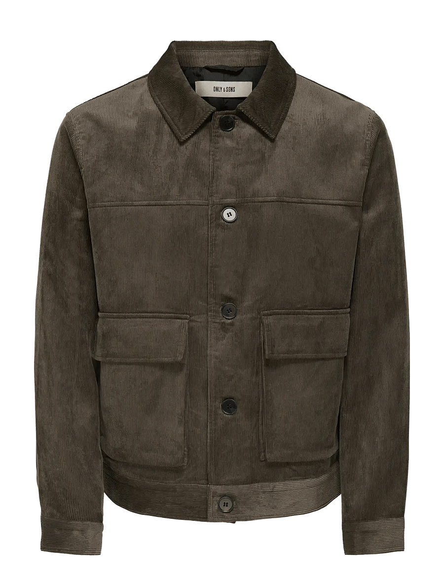 ONLY & SONS - ONSLANCE CORD JACKET OTW - vestes de printemps - major brown - 0