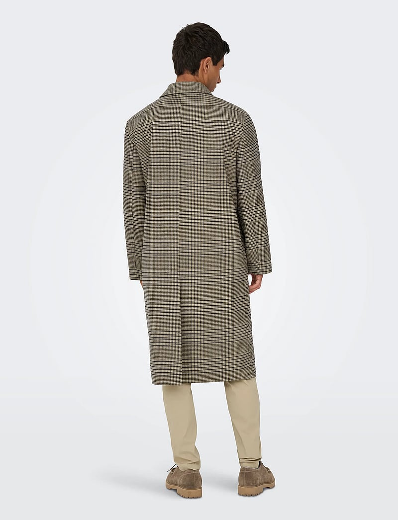 ONLY & SONS - ONSOLAF WOOL JACKET OTW - vinterjackor - walnut - 3