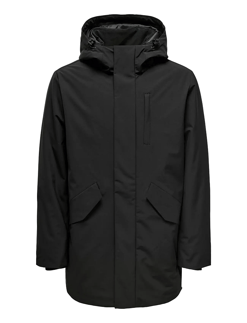 ONLY & SONS - ONSSAYN WATERPROOF STRETCH PARKA OTW - vinterjakker - black - 1