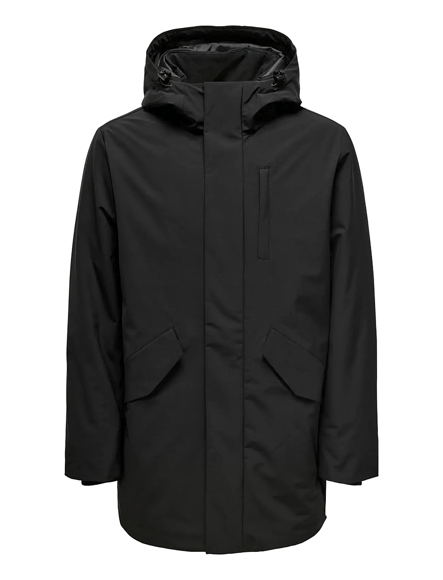 ONLY & SONS - ONSSAYN WATERPROOF STRETCH PARKA OTW - parkas - black - 1
