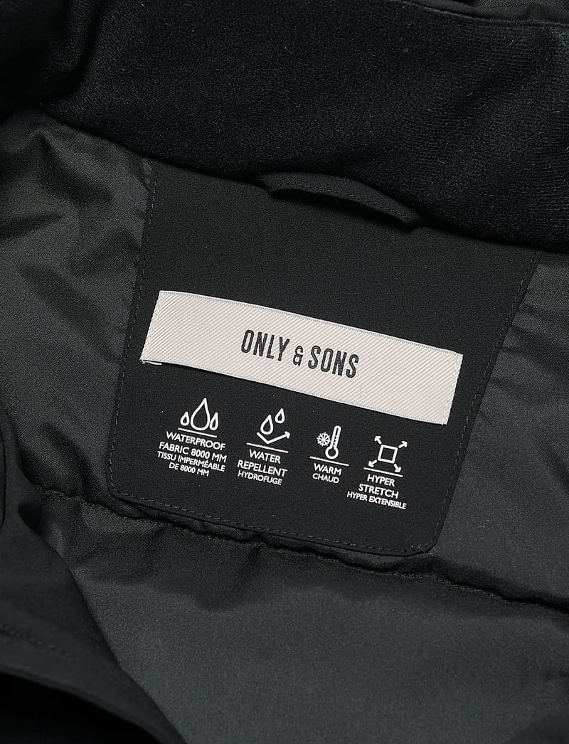 ONLY & SONS - ONSSAYN WATERPROOF STRETCH PARKA OTW - vinterjakker - black - 4