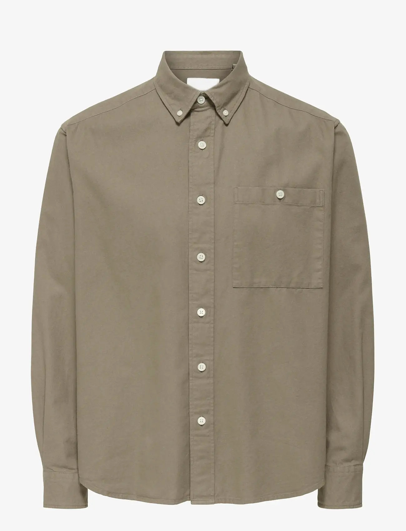 ONLY & SONS - ONSLENNART LOOSE OXFORD SHIRT 0382 - oxford-skjortor - walnut - 0