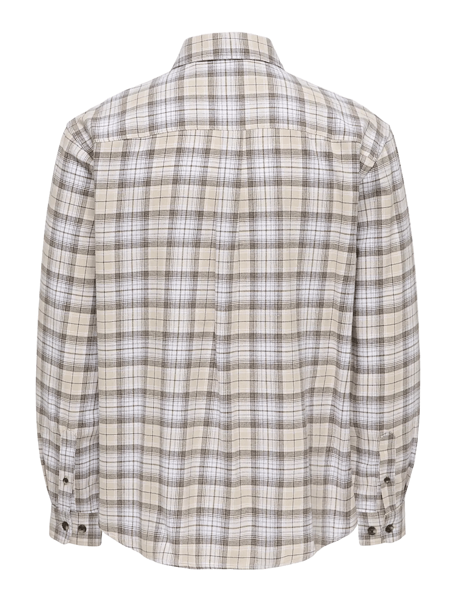 ONLY & SONS - ONSGUDMUND LOOSE LS CHECKED SHIRT - ternede skjorter - canteen - 2