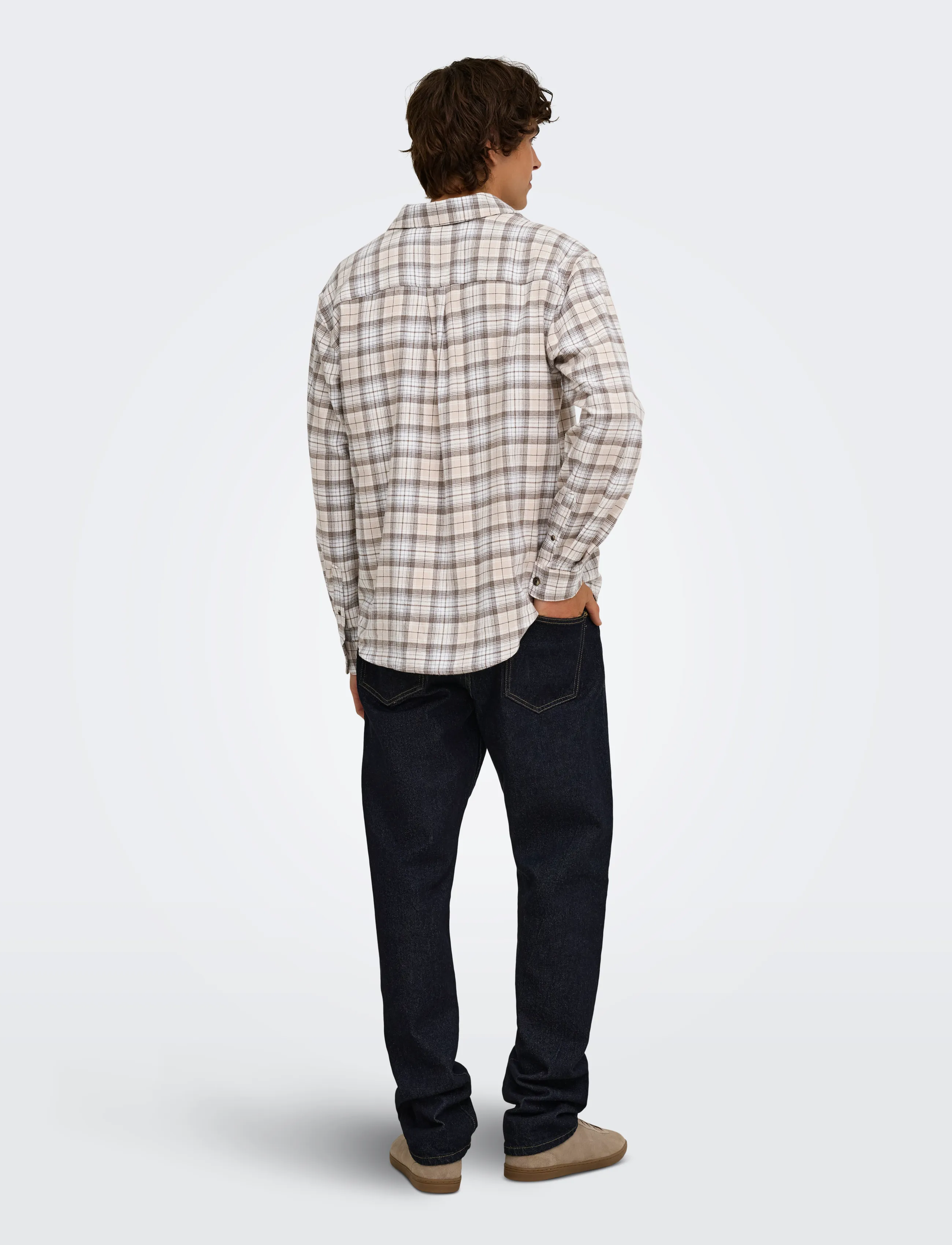 ONLY & SONS - ONSGUDMUND LOOSE LS CHECKED SHIRT - checkered shirts - canteen - 3