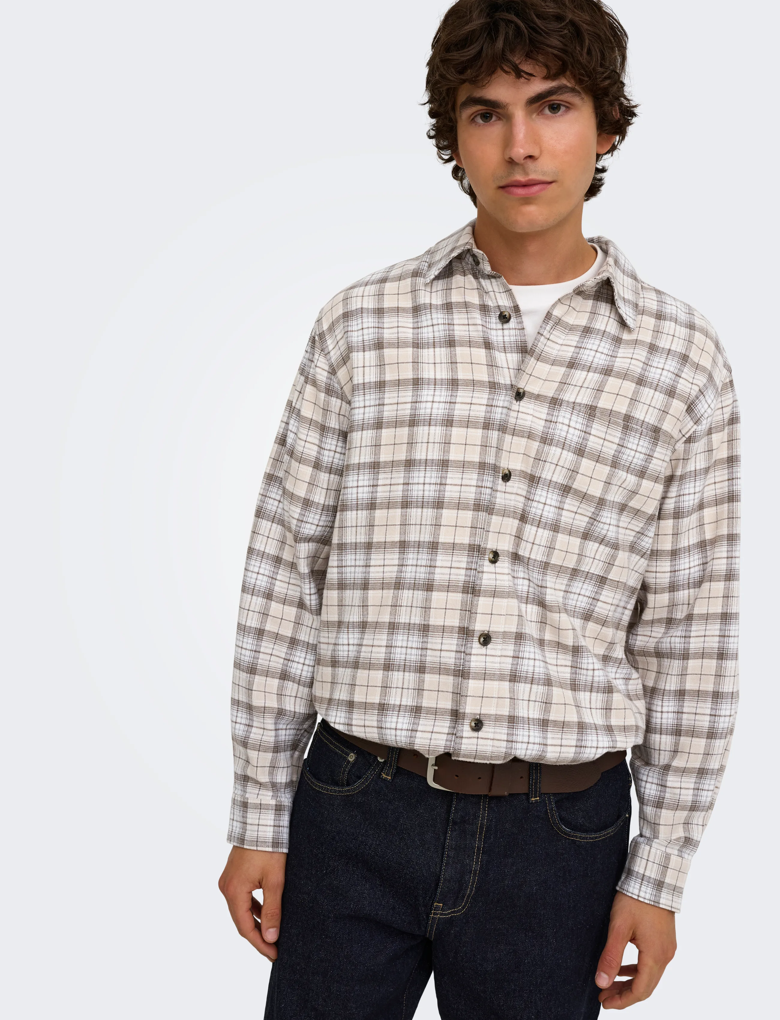 ONLY & SONS Onsgudmund Loose Ls Checked Shirt rutiga skjortor herr – bild 7