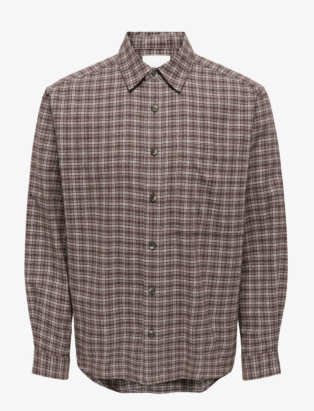 ONLY & SONS - ONSGUDMUND LOOSE LS CHECKED SHIRT - ternede skjorter - coffee bean - 0