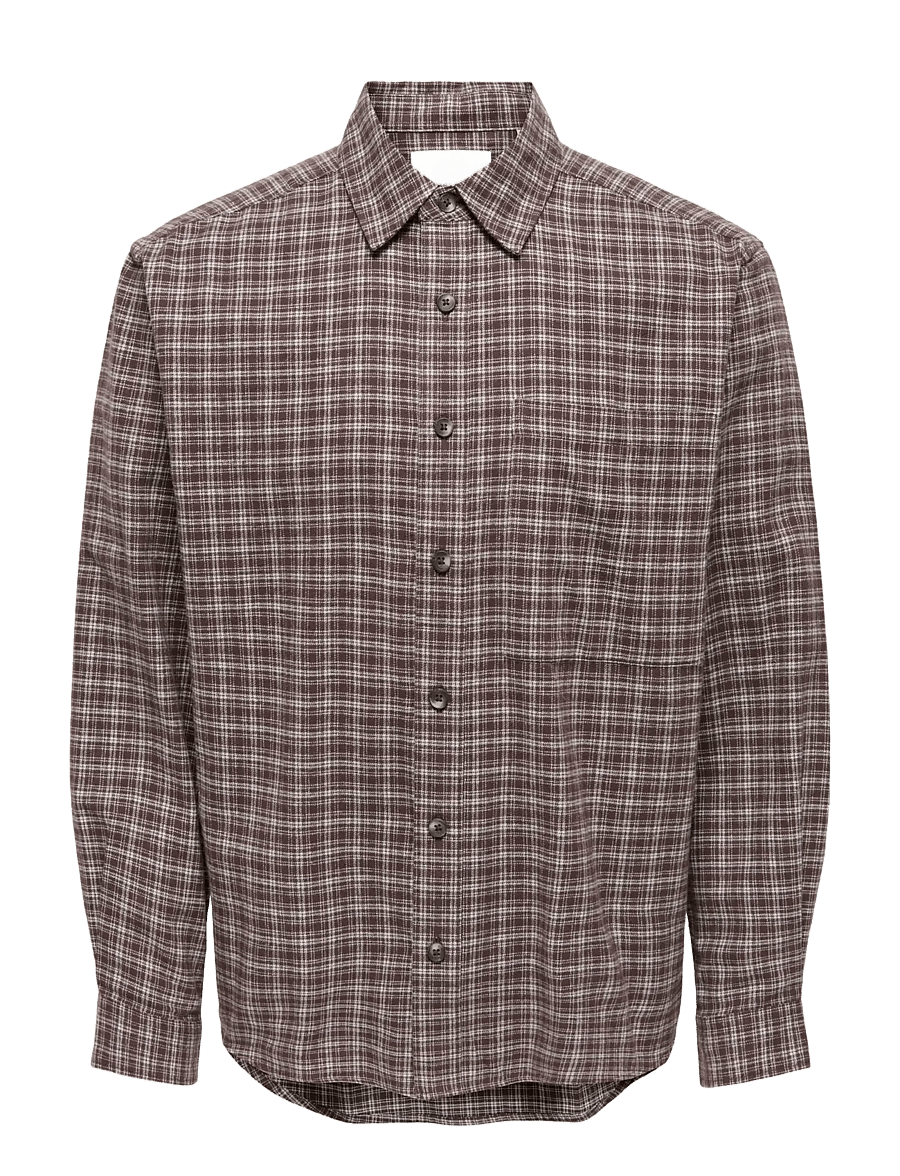 ONLY & SONS - ONSGUDMUND LOOSE LS CHECKED SHIRT - ruudulised särgid - coffee bean - 0