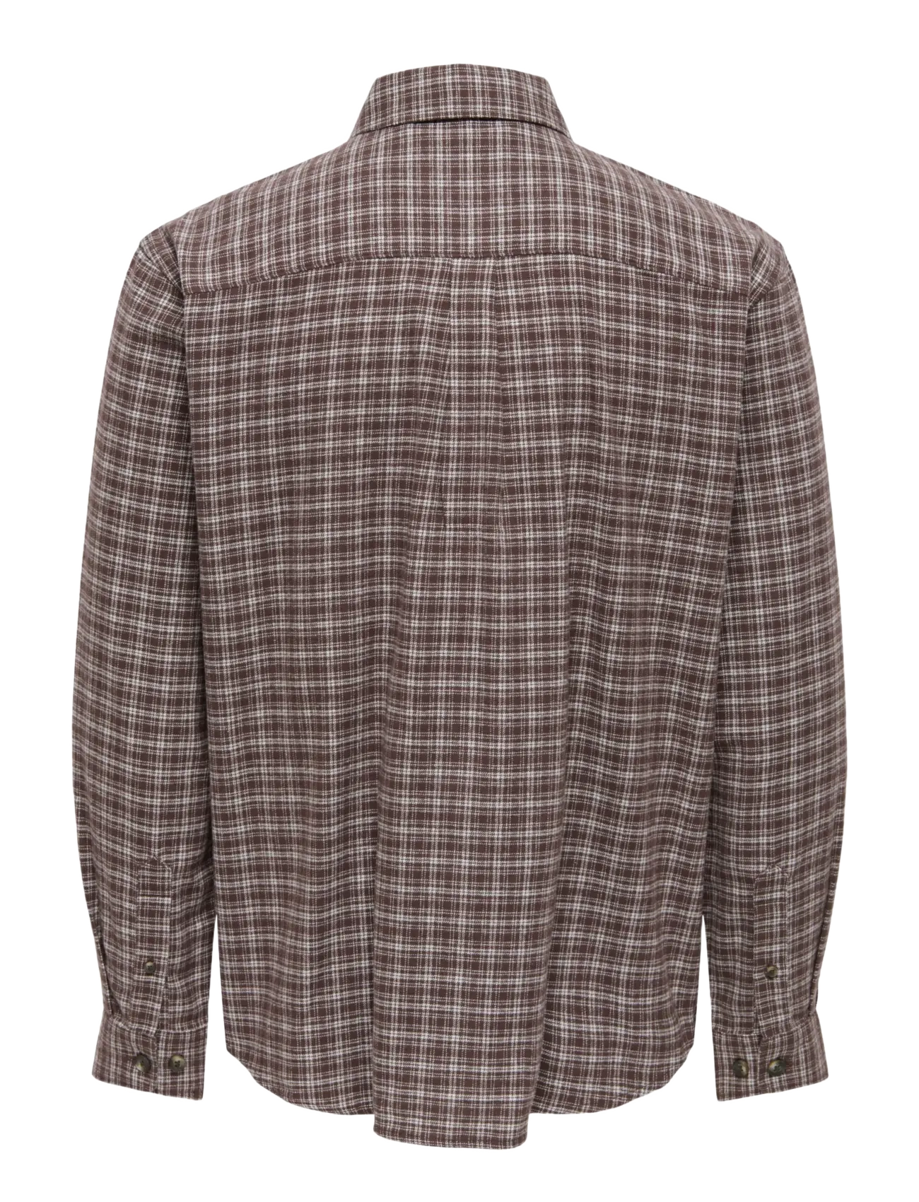 ONLY & SONS - ONSGUDMUND LOOSE LS CHECKED SHIRT - ruudulised särgid - coffee bean - 1