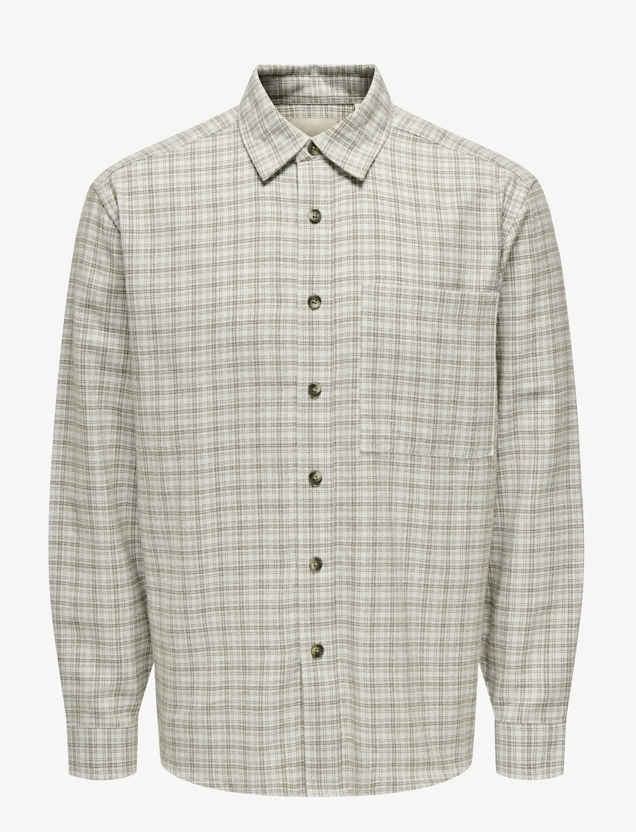 ONLY & SONS - ONSGUDMUND LOOSE LS CHECKED SHIRT - karierte hemden - skywriting - 1