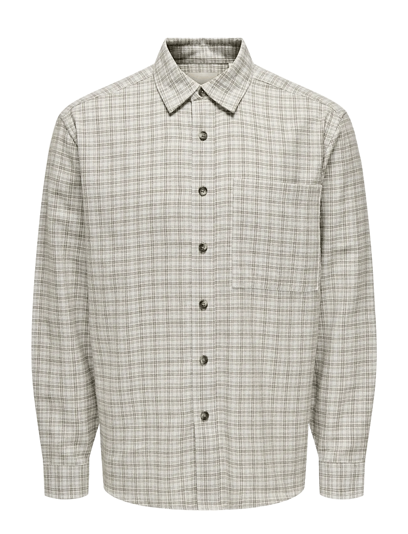 ONLY & SONS - ONSGUDMUND LOOSE LS CHECKED SHIRT - karierte hemden - skywriting - 1
