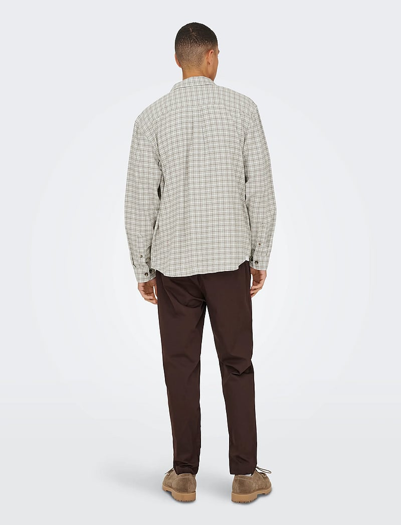 ONLY & SONS - ONSGUDMUND LOOSE LS CHECKED SHIRT - karierte hemden - skywriting - 2
