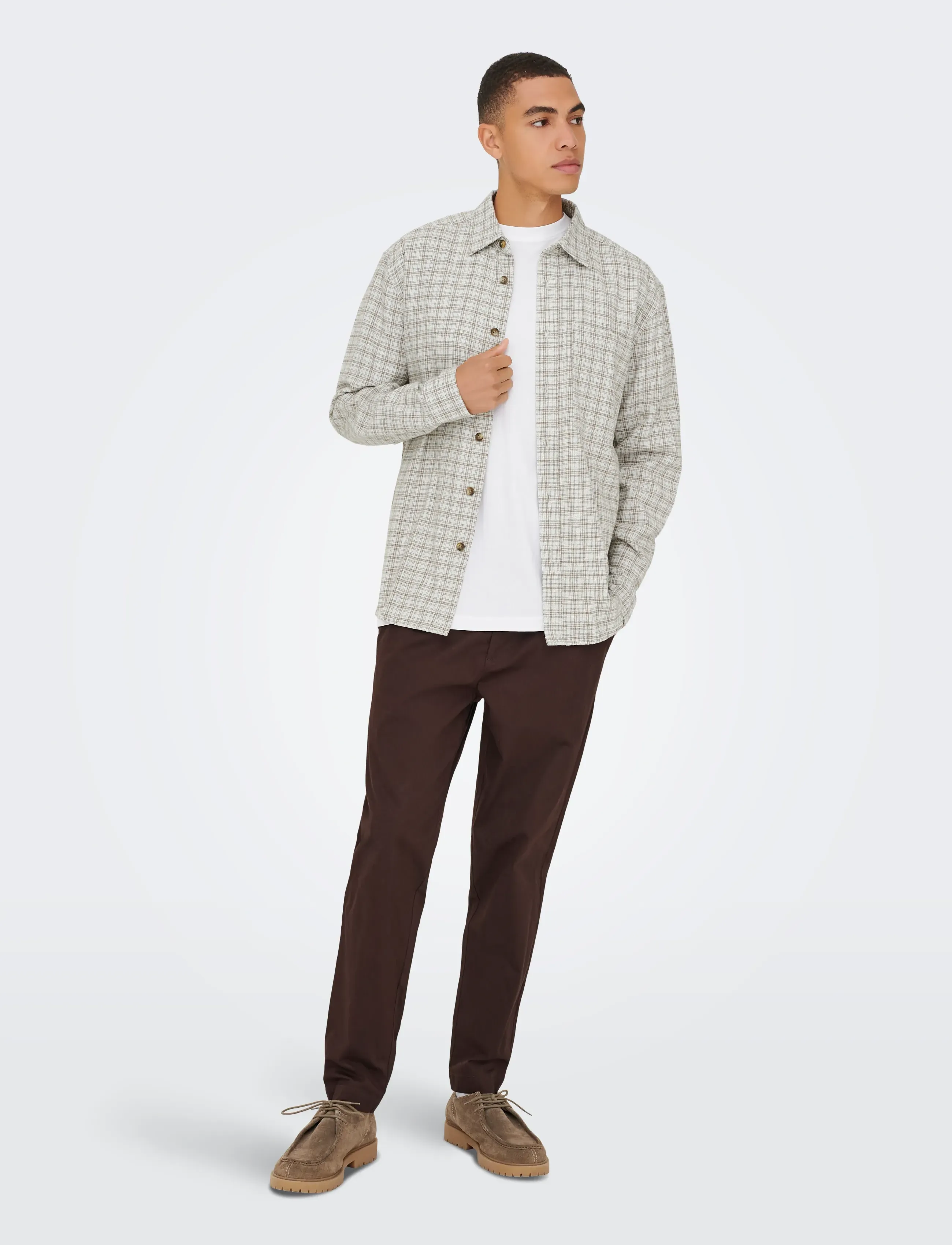 ONLY & SONS - ONSGUDMUND LOOSE LS CHECKED SHIRT - checkered shirts - skywriting - 3