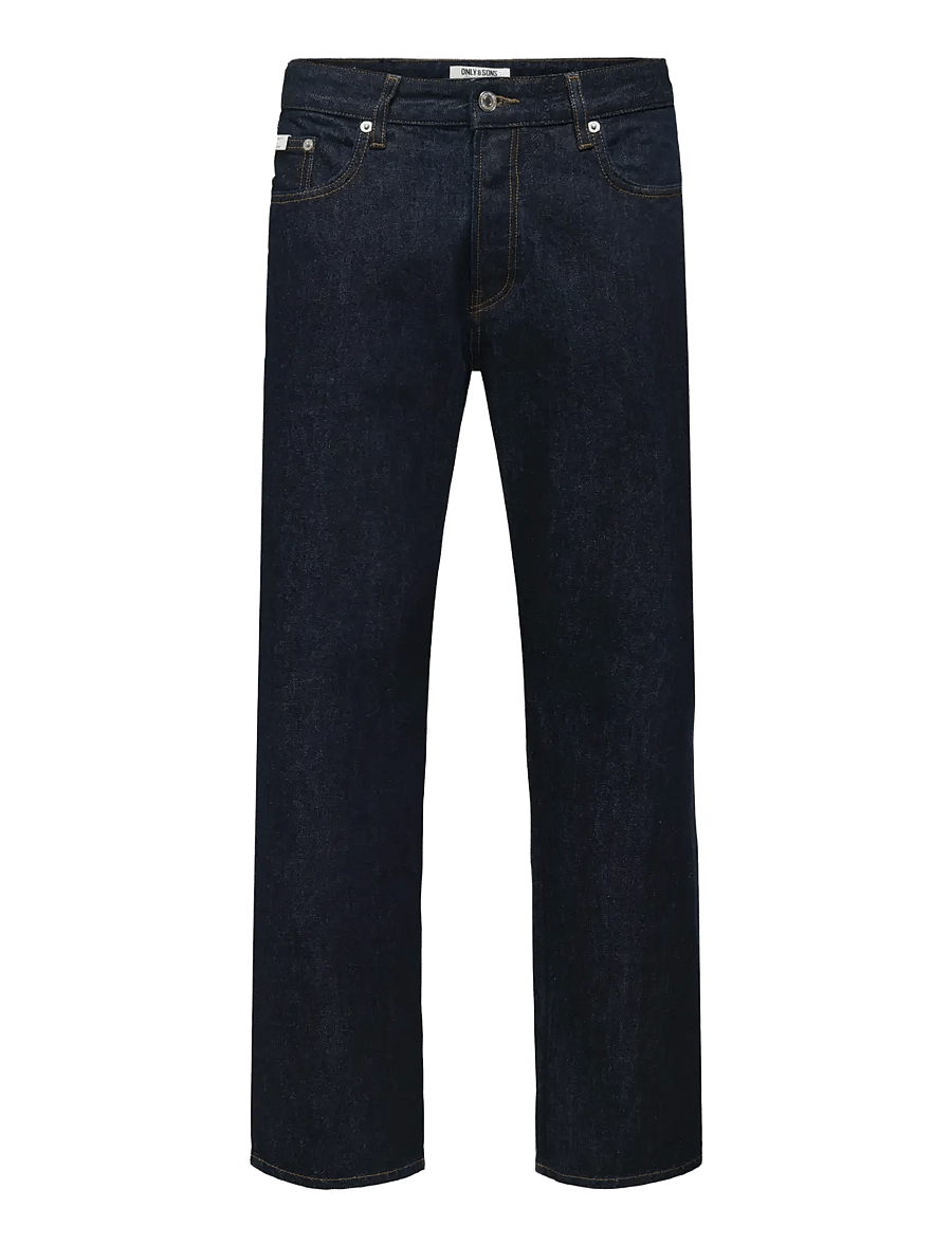 ONLY & SONS - ONSEDGE STRAIGHT RINSE 4942 TAI DNM NOOS - regular jeans - dark blue denim - 1