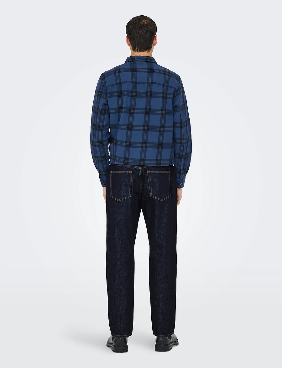 ONLY & SONS - ONSEDGE STRAIGHT RINSE 4942 TAI DNM NOOS - regular jeans - dark blue denim - 3