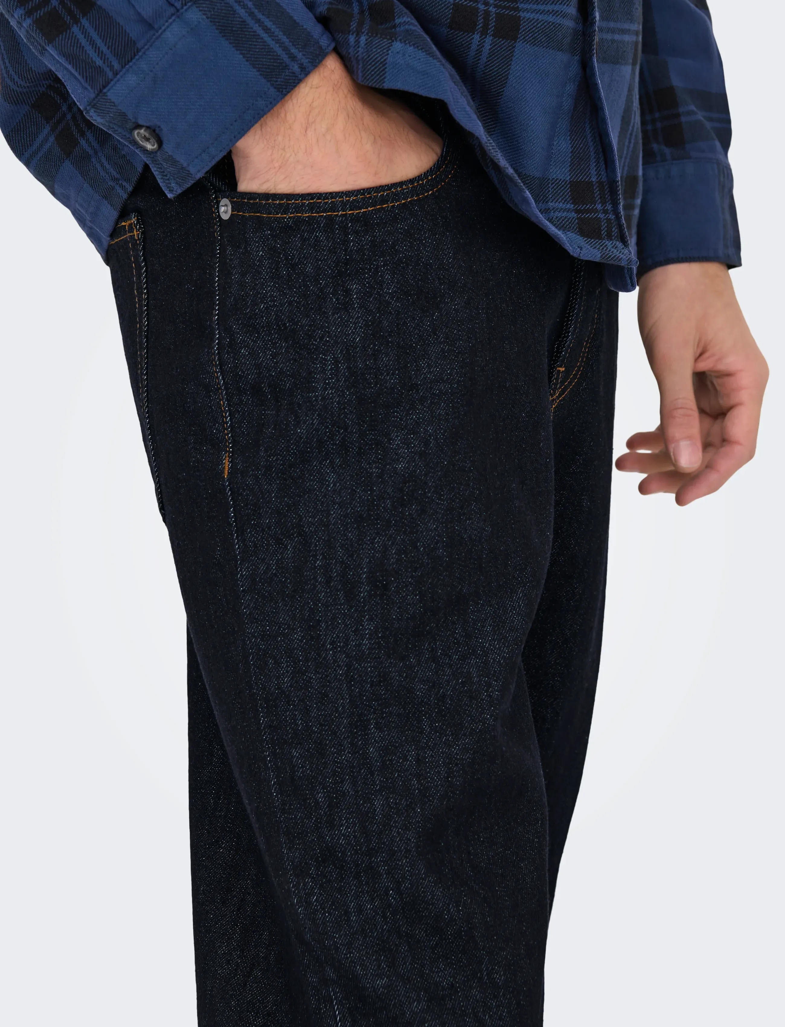 ONLY & SONS ONSEDGE STRAIGHT RINSE 4942 TAI DNM NOOS - Streetstyle - DARK BLUE DENIM / navy