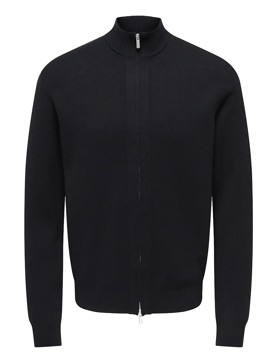 ONLY & SONS - ONSCOOPER REG LS 12 CARDIGAN KNIT FRML - cardigans - black - 1