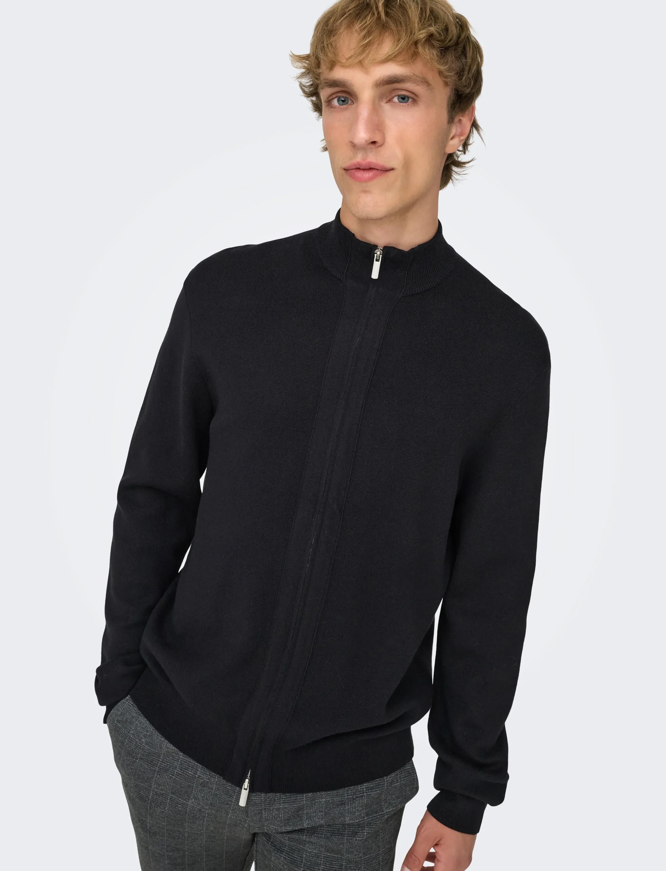 ONLY & SONS - ONSCOOPER REG LS 12 CARDIGAN KNIT FRML - cardigans - black - 5