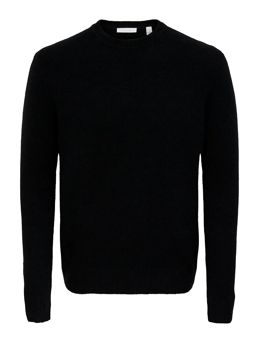 ONLY & SONS - ONSRAY REG LS CREW KNIT FRML - rundhalsad - black - 0