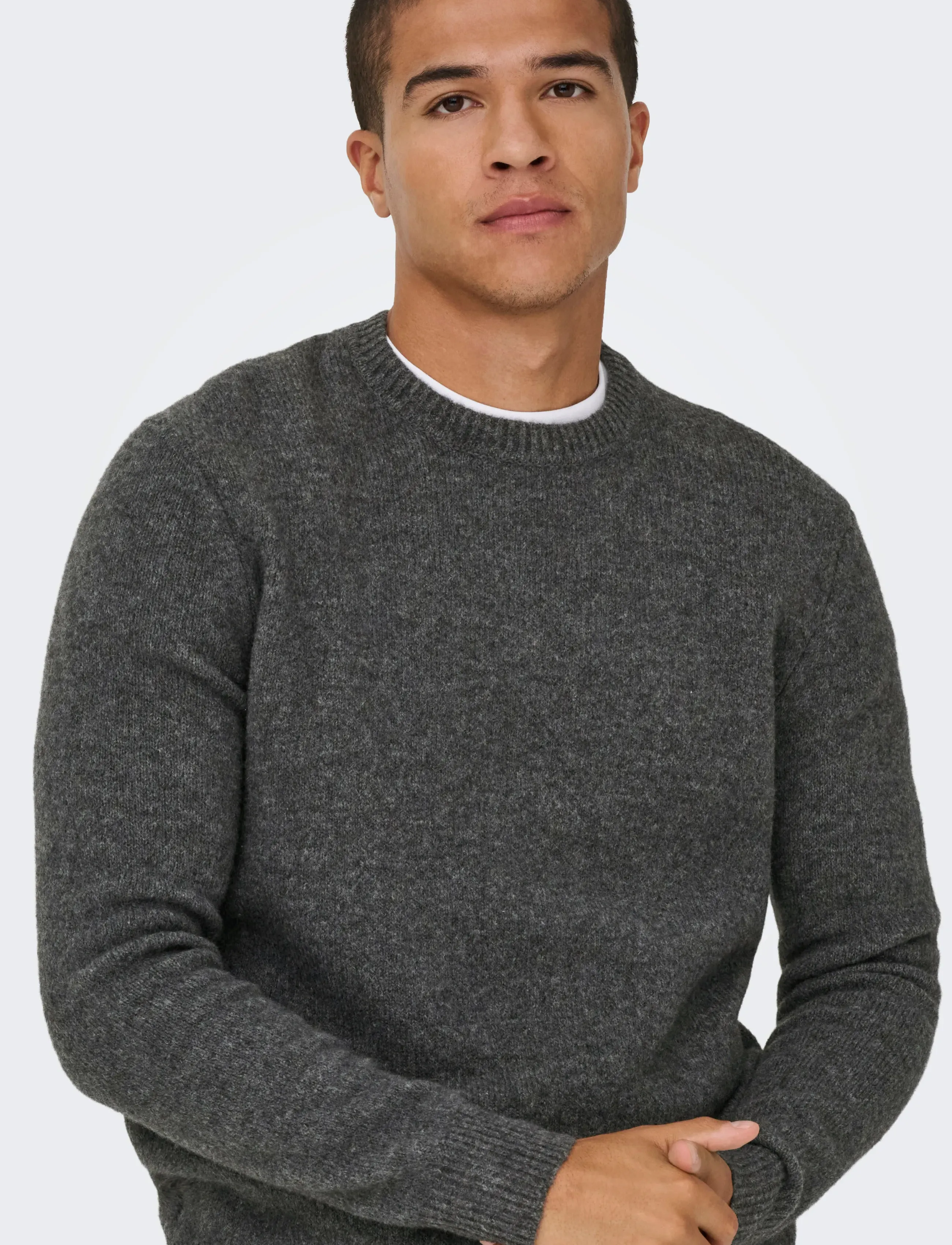 ONLY & SONS Onsray Reg Ls Crew Knit Frml stickade tröjor herr – bild 5