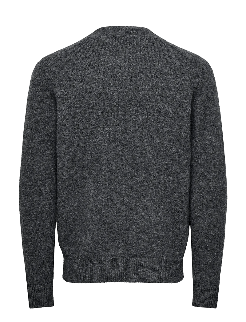 ONLY & SONS - ONSRAY REG LS CARDIGAN KNIT FRML - koftor - dark grey melange - 2