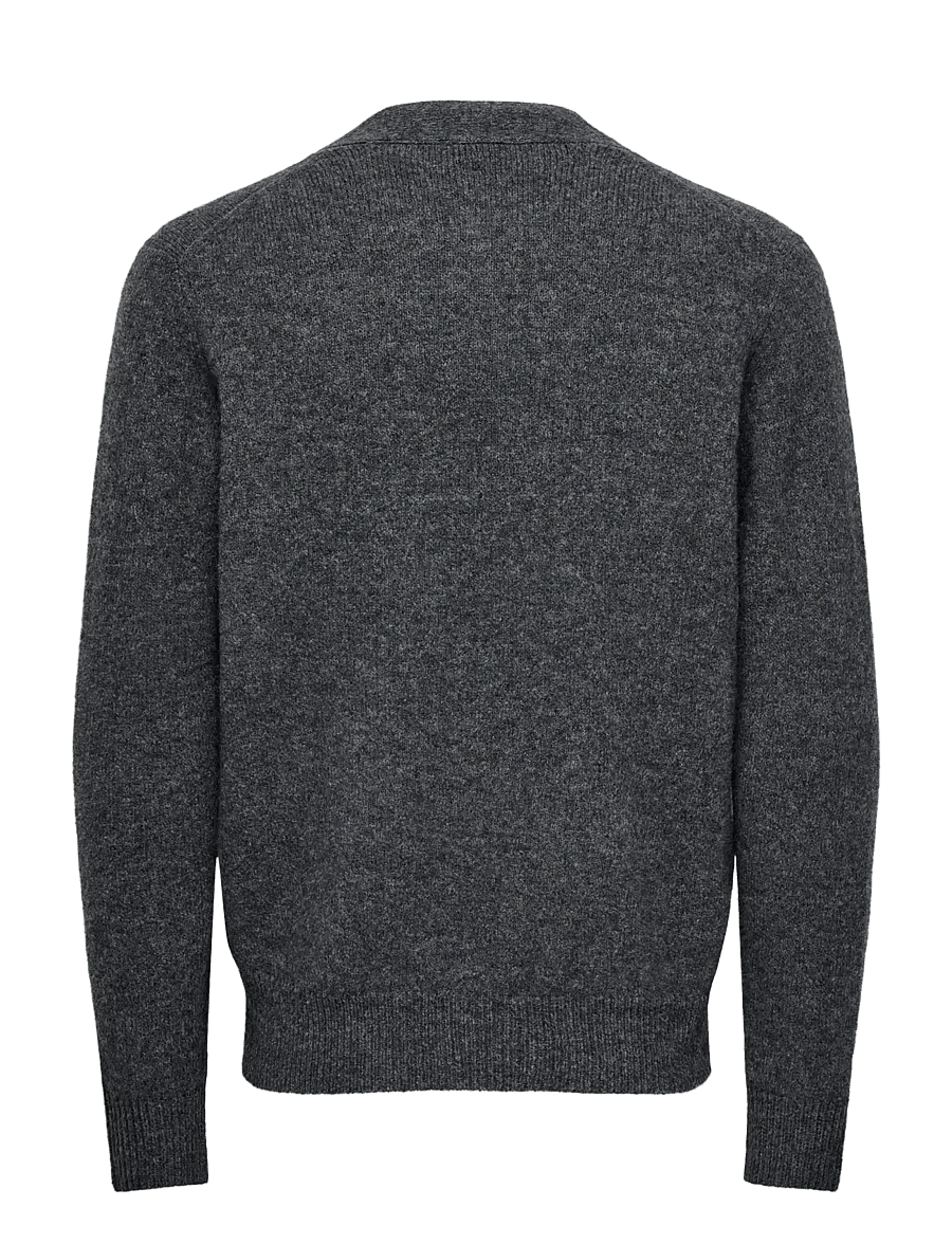 ONLY & SONS - ONSRAY REG LS CARDIGAN KNIT FRML - cardigans - dark grey melange - 2