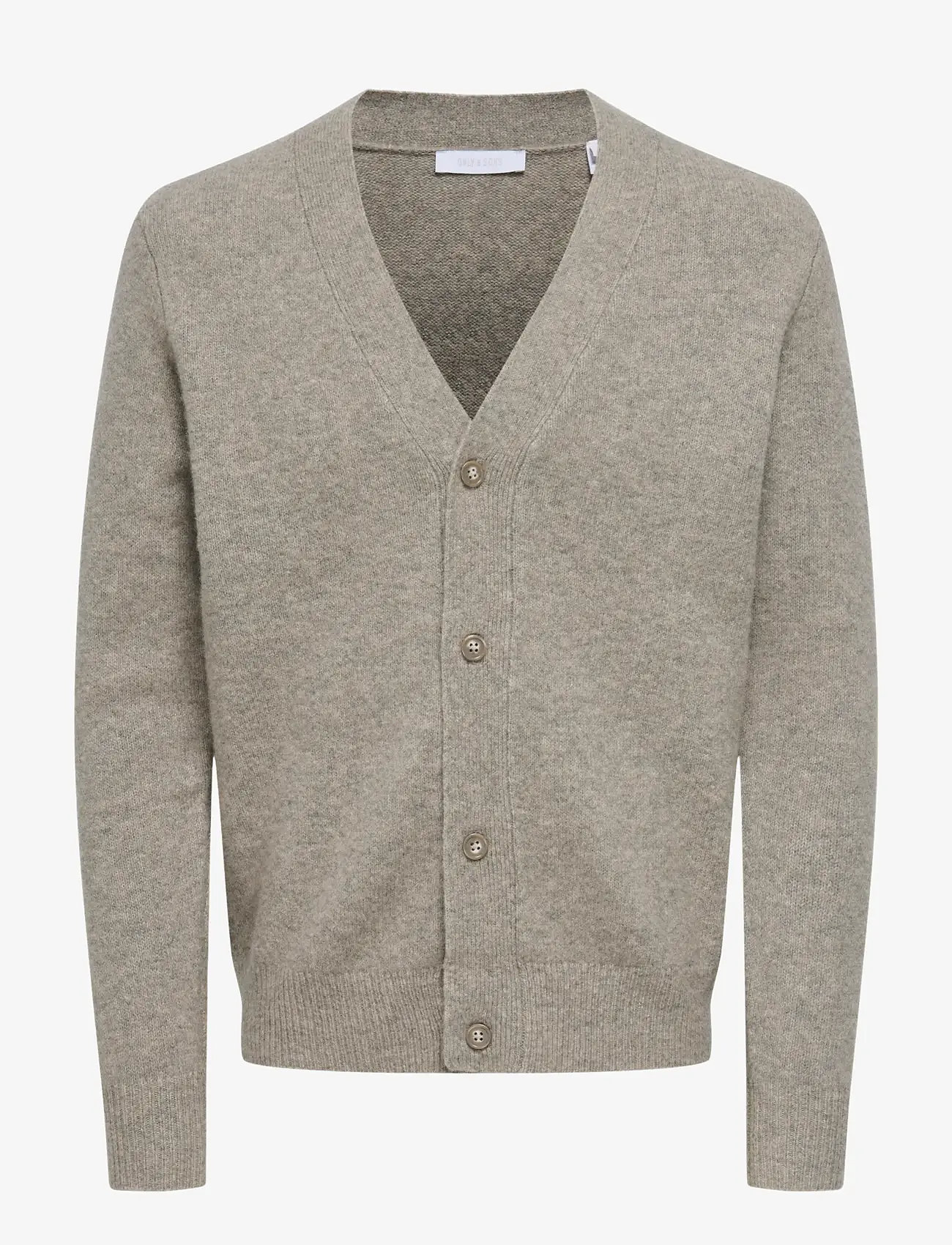 ONLY & SONS - ONSRAY REG LS CARDIGAN KNIT FRML - cardigans - walnut - 1