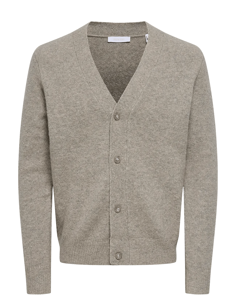 ONLY & SONS - ONSRAY REG LS CARDIGAN KNIT FRML - kardiganid - walnut - 1