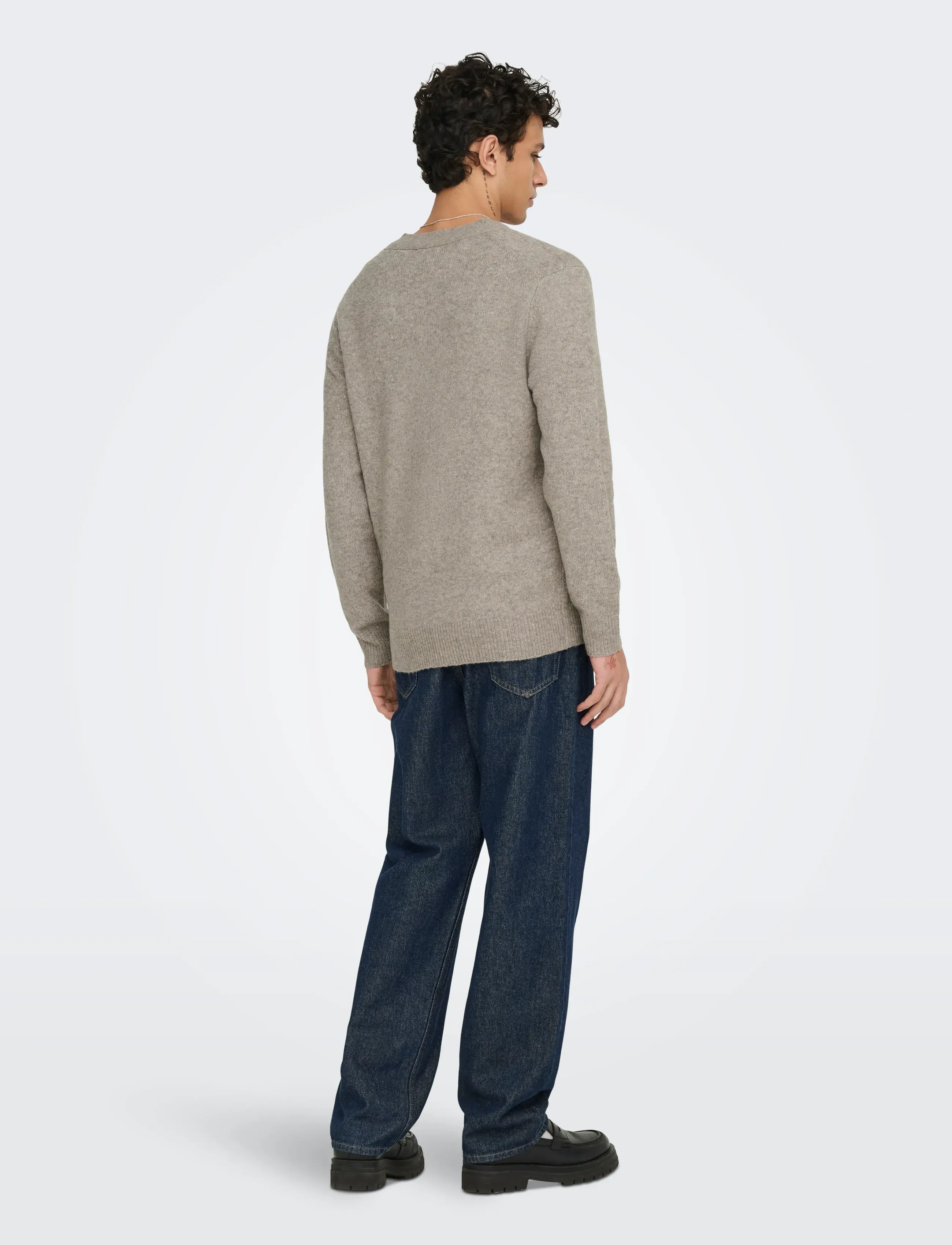 ONLY & SONS - ONSRAY REG LS CARDIGAN KNIT FRML - kardiganid - walnut - 3