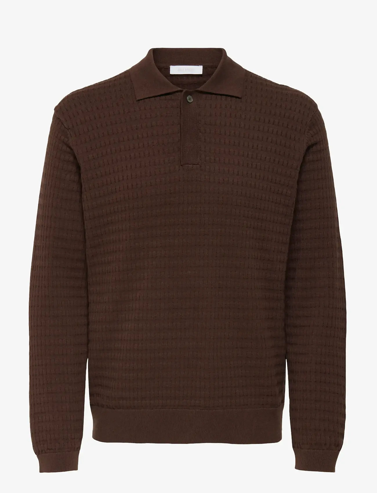 ONLY & SONS - ONSBERRY REG 12 LS POLO KNIT FRML - gestrickte polohemden - deep mahogany - 0