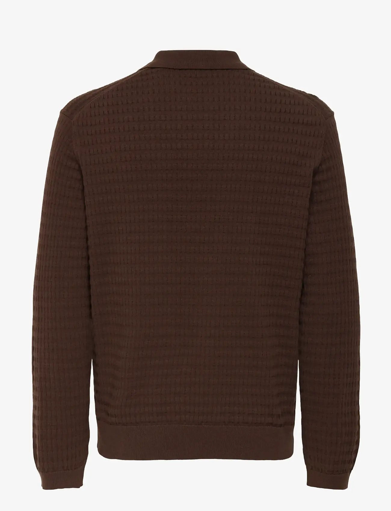 ONLY & SONS - ONSBERRY REG 12 LS POLO KNIT FRML - gestrickte polohemden - deep mahogany - 1