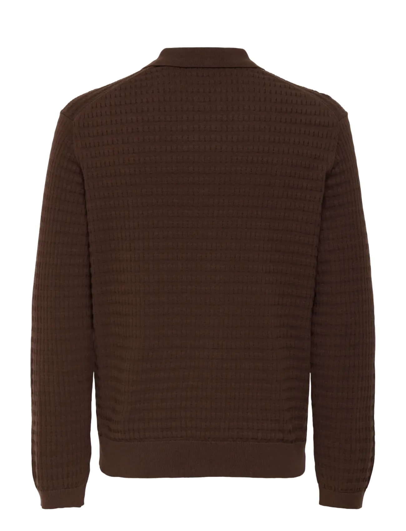ONLY & SONS - ONSBERRY REG 12 LS POLO KNIT FRML - poloer i strik med lange ærmer - deep mahogany - 1