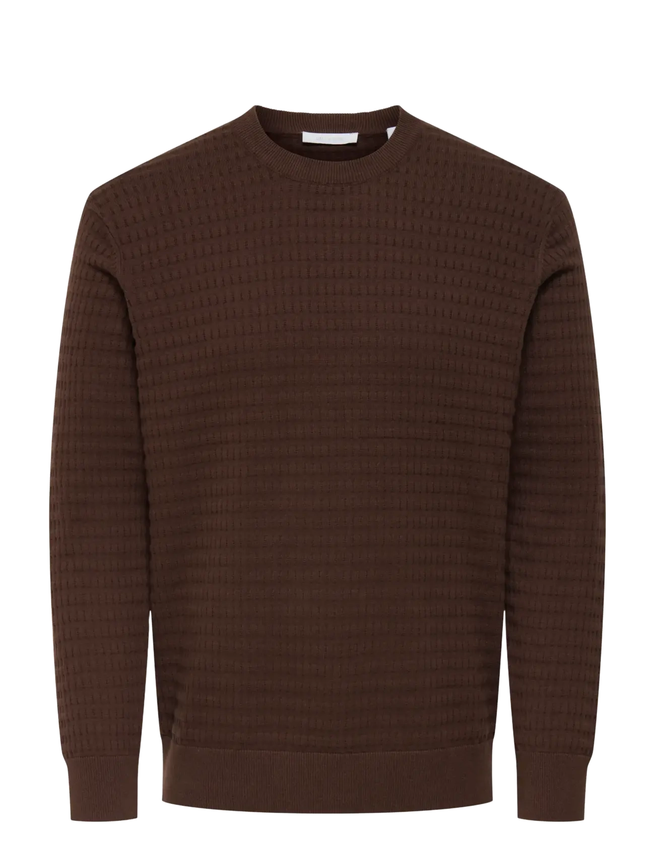 ONLY & SONS ONSBERRY REG 12 LS CREW KNIT FRML NOOS - Strickmode - DEEP MAHOGANY / burgundy