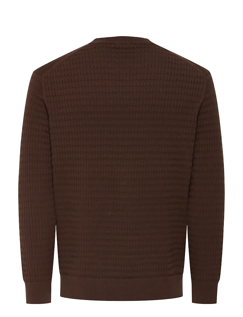 ONLY & SONS - ONSBERRY REG 12 LS CREW KNIT FRML NOOS - round necks - deep mahogany - 1