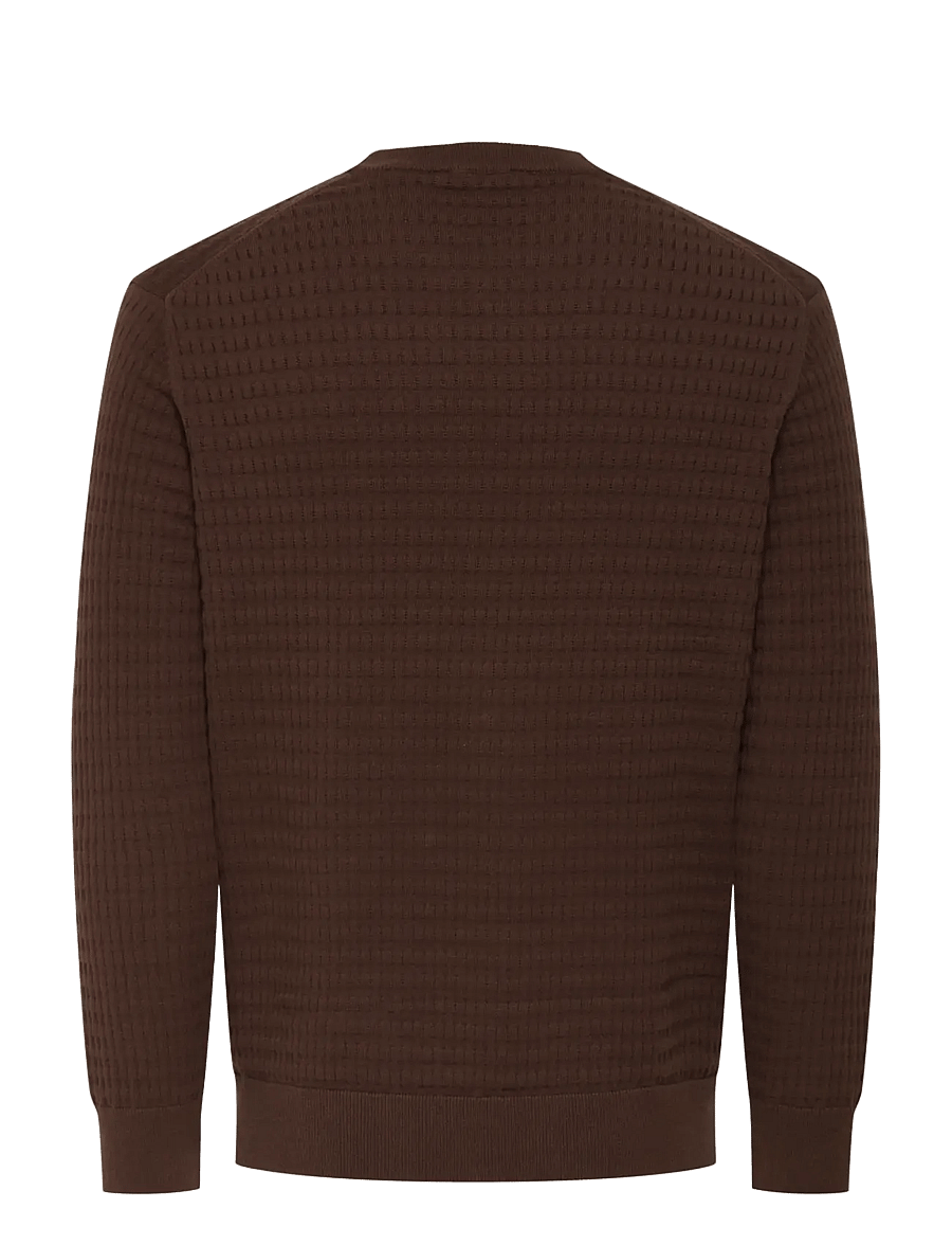 ONLY & SONS - ONSBERRY REG 12 LS CREW KNIT FRML NOOS - rundhals - deep mahogany - 1