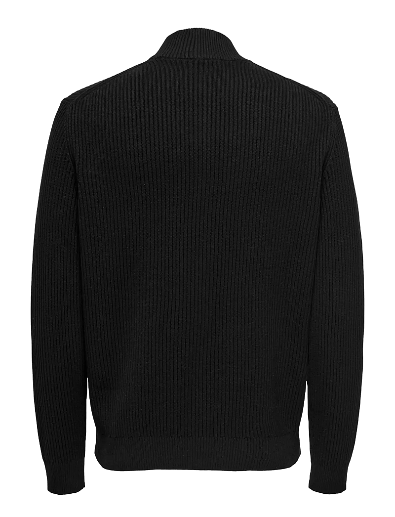 ONLY & SONS - ONSLAW REG LS CARDIGAN KNIT FRML - pullover mit durchgehendem reißverschluss - black - 2