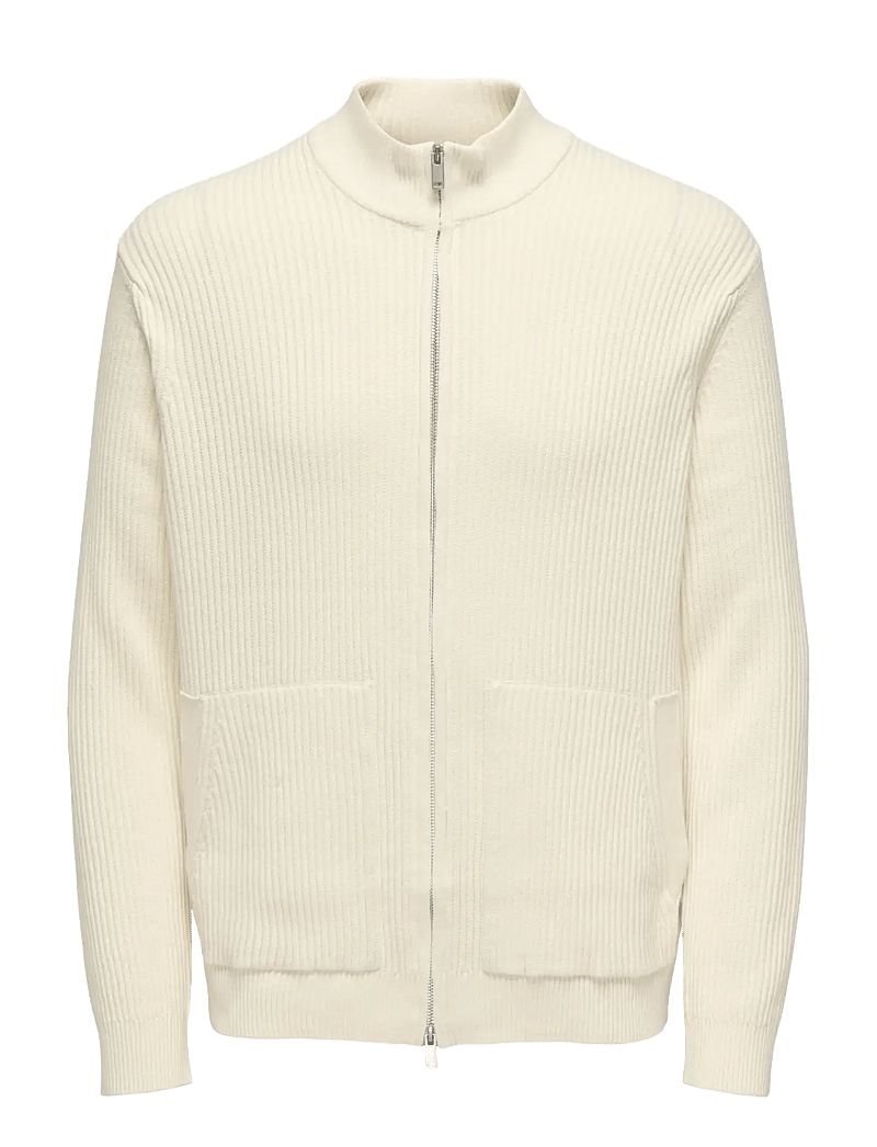 ONLY & SONS - ONSLAW REG LS CARDIGAN KNIT FRML - fullzip strik - gardenia - 0