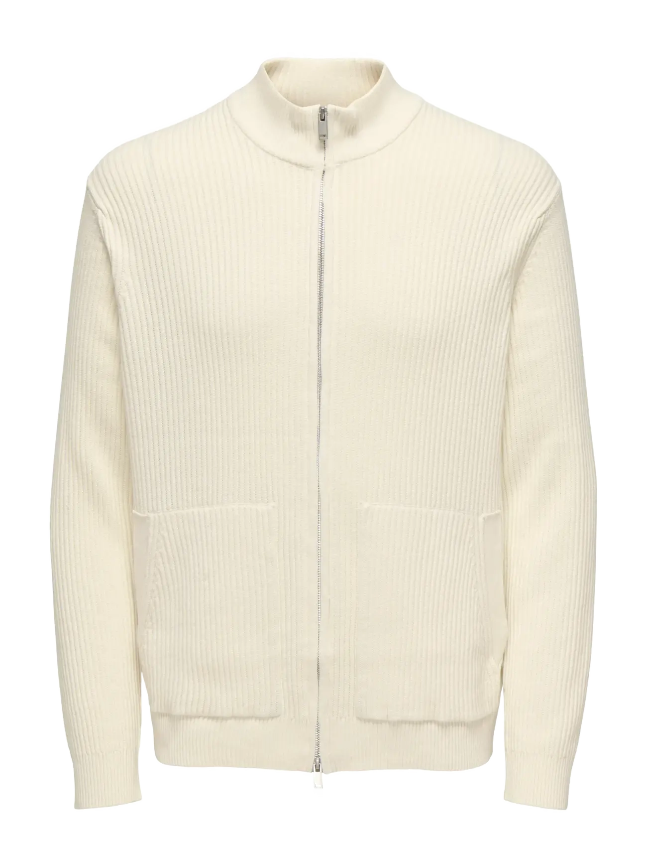 ONLY & SONS ONSLAW REG LS CARDIGAN KNIT FRML - Stickat - GARDENIA / cream