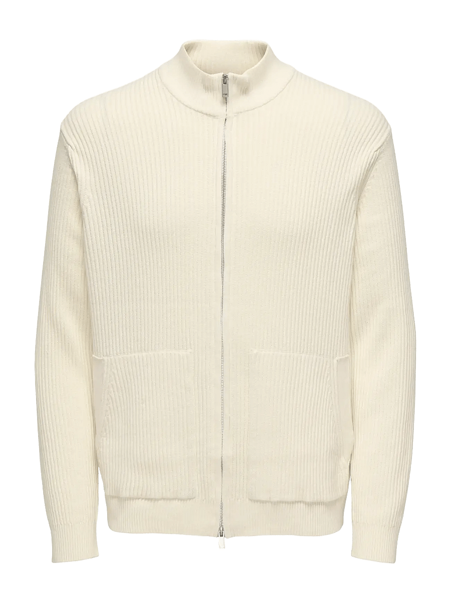 ONLY & SONS - ONSLAW REG LS CARDIGAN KNIT FRML - lukuga džemprid - gardenia - 0