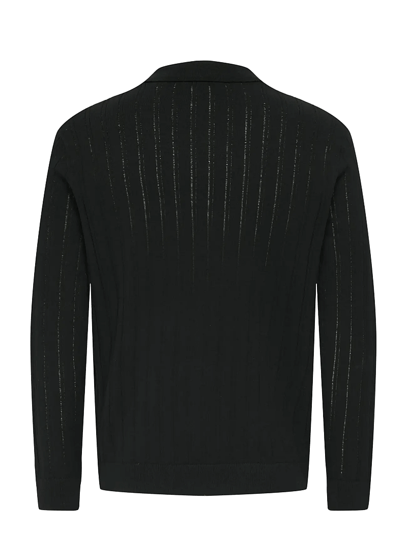 ONLY & SONS - ONSKENT LIFE REG 12 LS POLO KNIT - poloer i strik med lange ærmer - black - 2