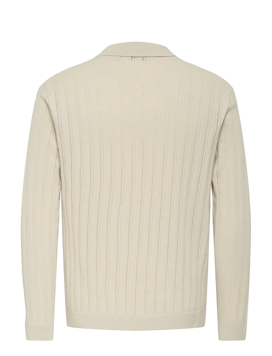 ONLY & SONS - ONSKENT LIFE REG 12 LS POLO KNIT - langärmelige gestrickte polohemden - silver lining - 2