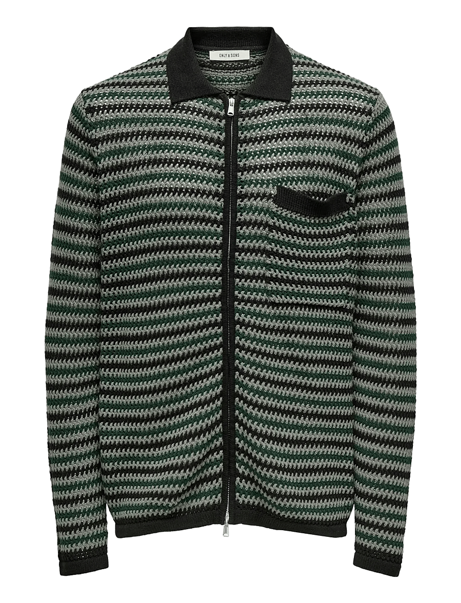 ONLY & SONS - ONSWEEK RLX 5 LS SHIRT KNIT - koftor - black - 0
