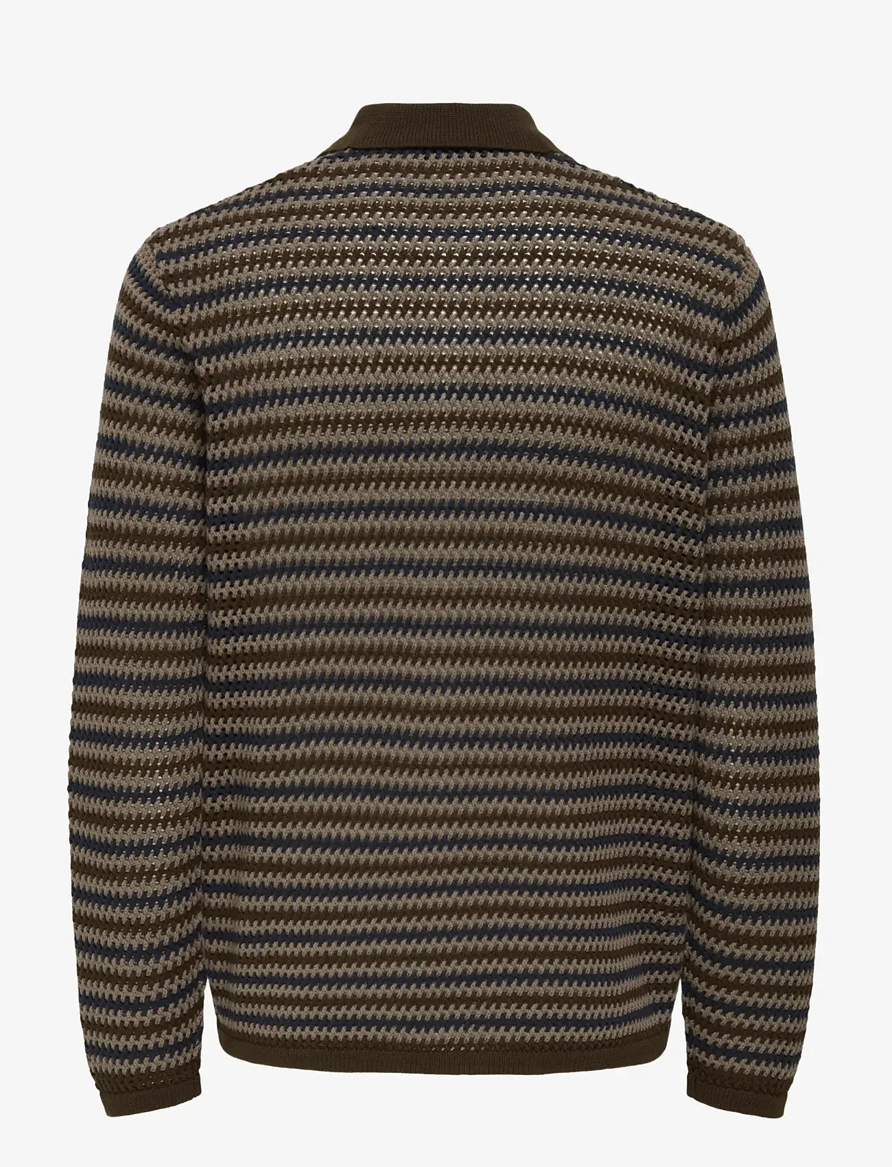 ONLY & SONS - ONSWEEK RLX 5 LS SHIRT KNIT - fullzip strik - demitasse - 1