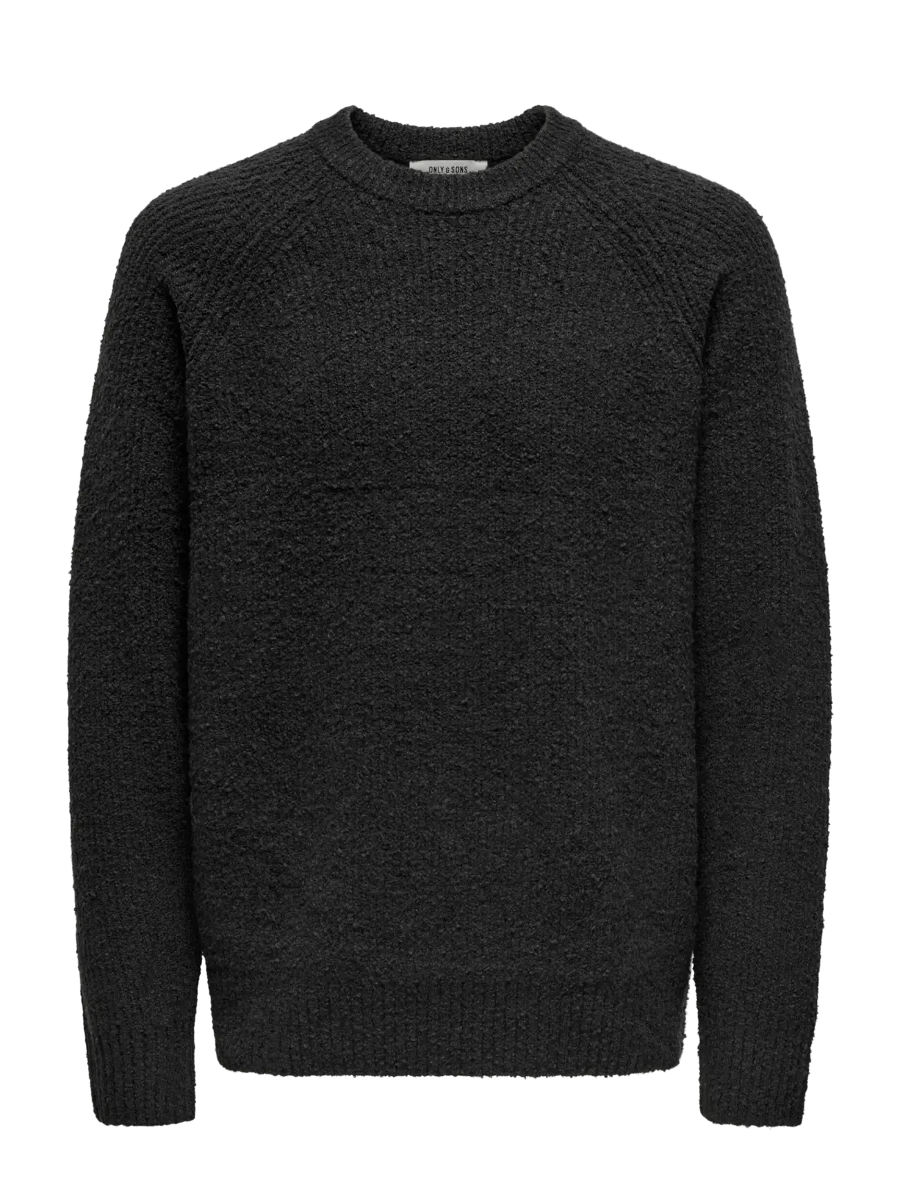 ONSDALE LIFE RLX LS RAGLAN KNIT - BLACK